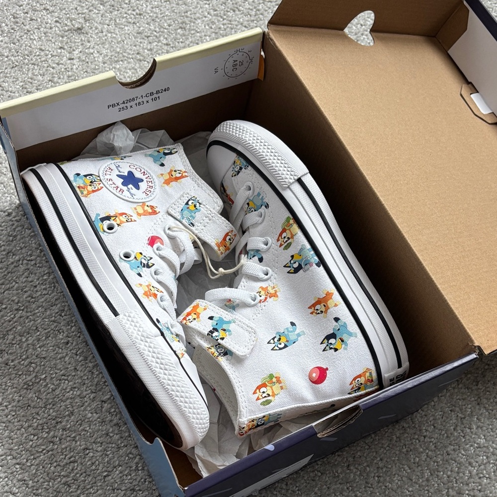 Converse Kids White Bluey High-Tops - Picture 3 of 7